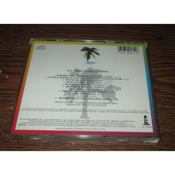U2 - The Joshua Tree (CD, Island Records, 1987) - Picture 3 of 3